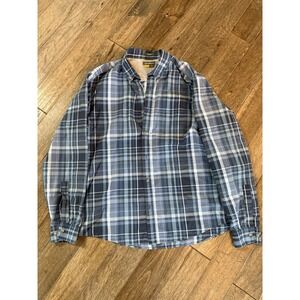 Eddie Bauer Men's Long Sleeve Button Up Plaid Shirt Large Used‎ Good Condition